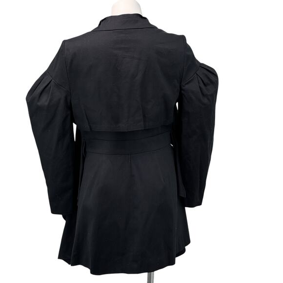 BCBGMMaxazria Women's Puff Tux  Jacket M Black Bold Ruffled Asymmetrical Elegant - Picture 1 of 11